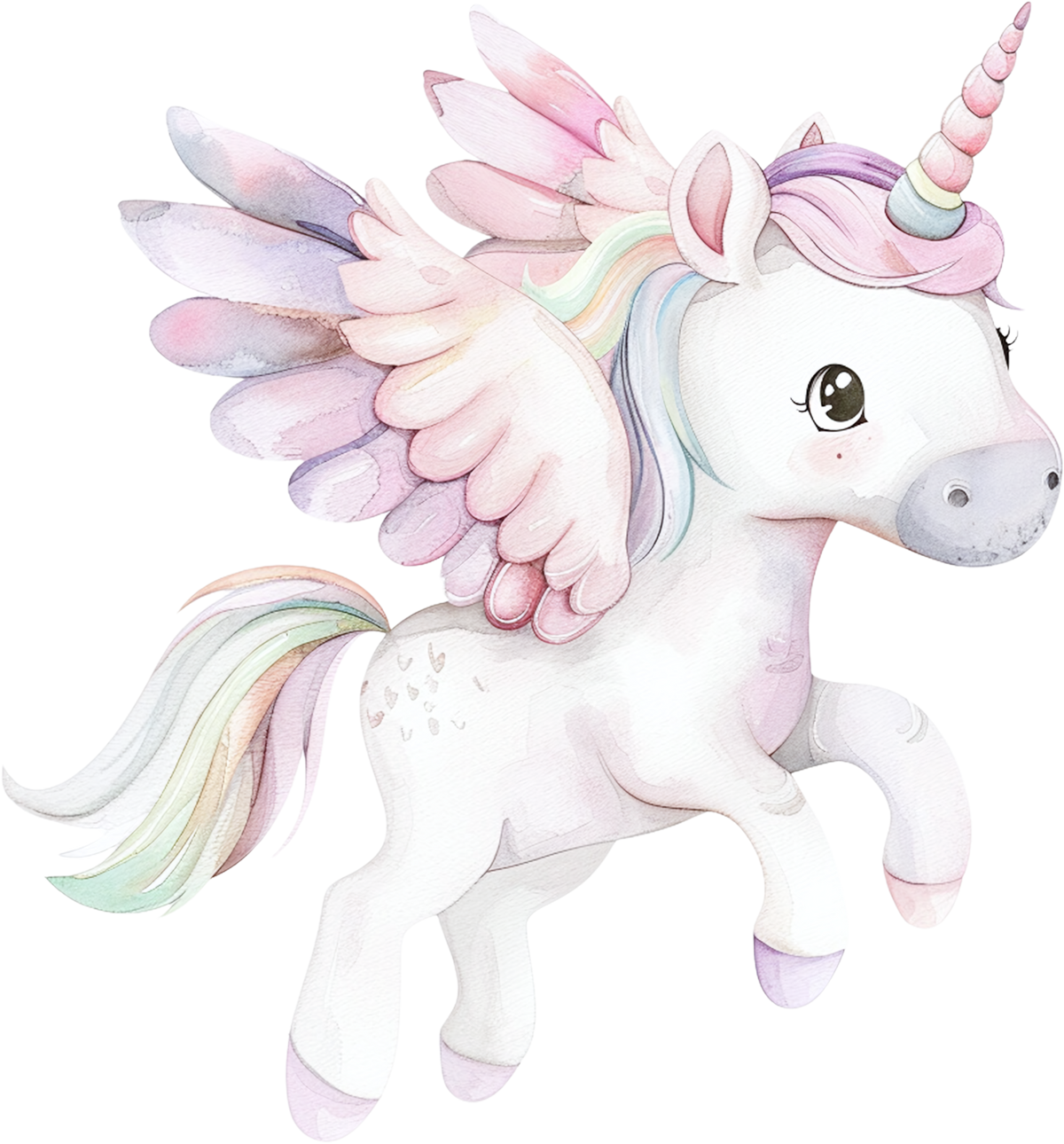 Bügelbild pastell einhorn