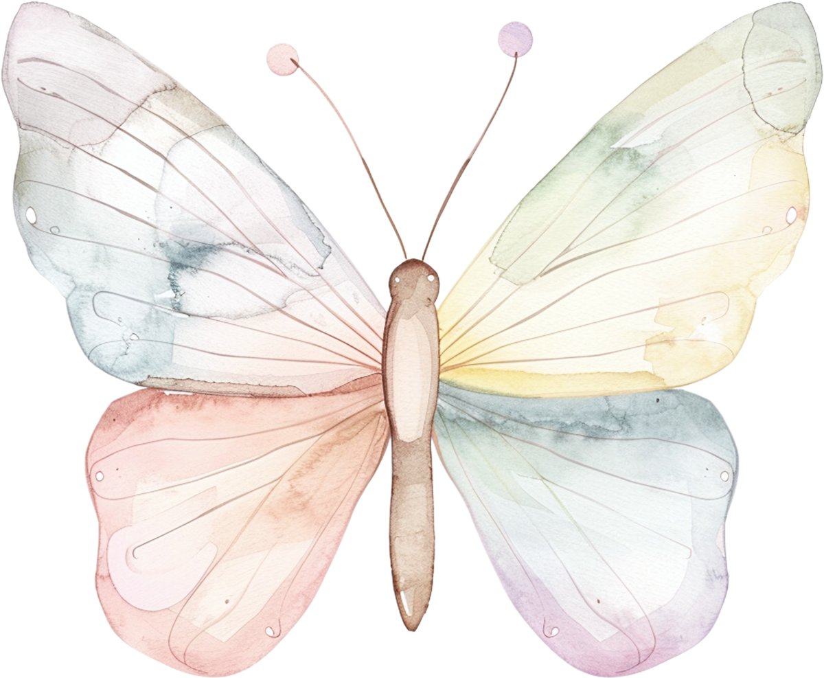 Bügelbild pastell Schmetterling 1