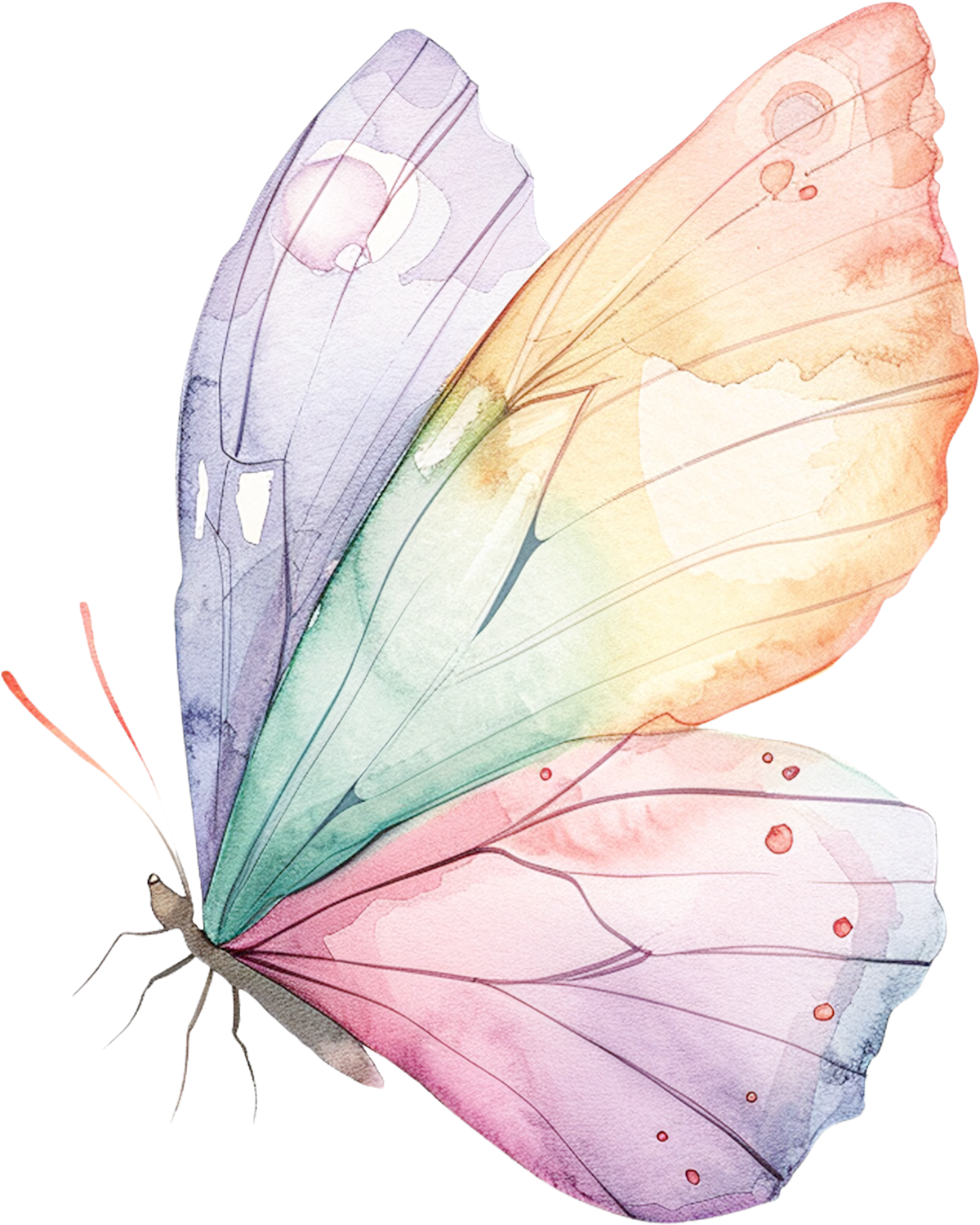 Bügelbild pastell Schmetterling 3