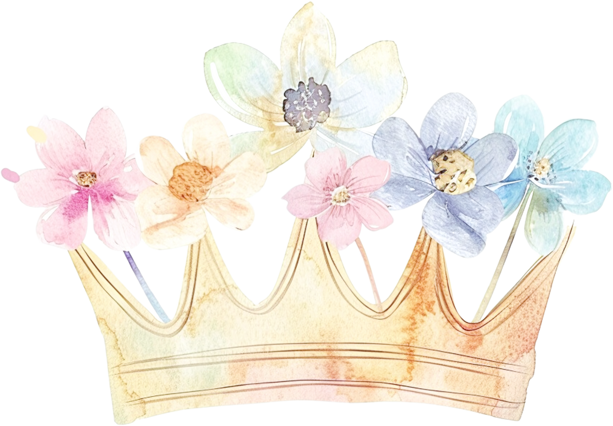 Bügelbild pastell Krone