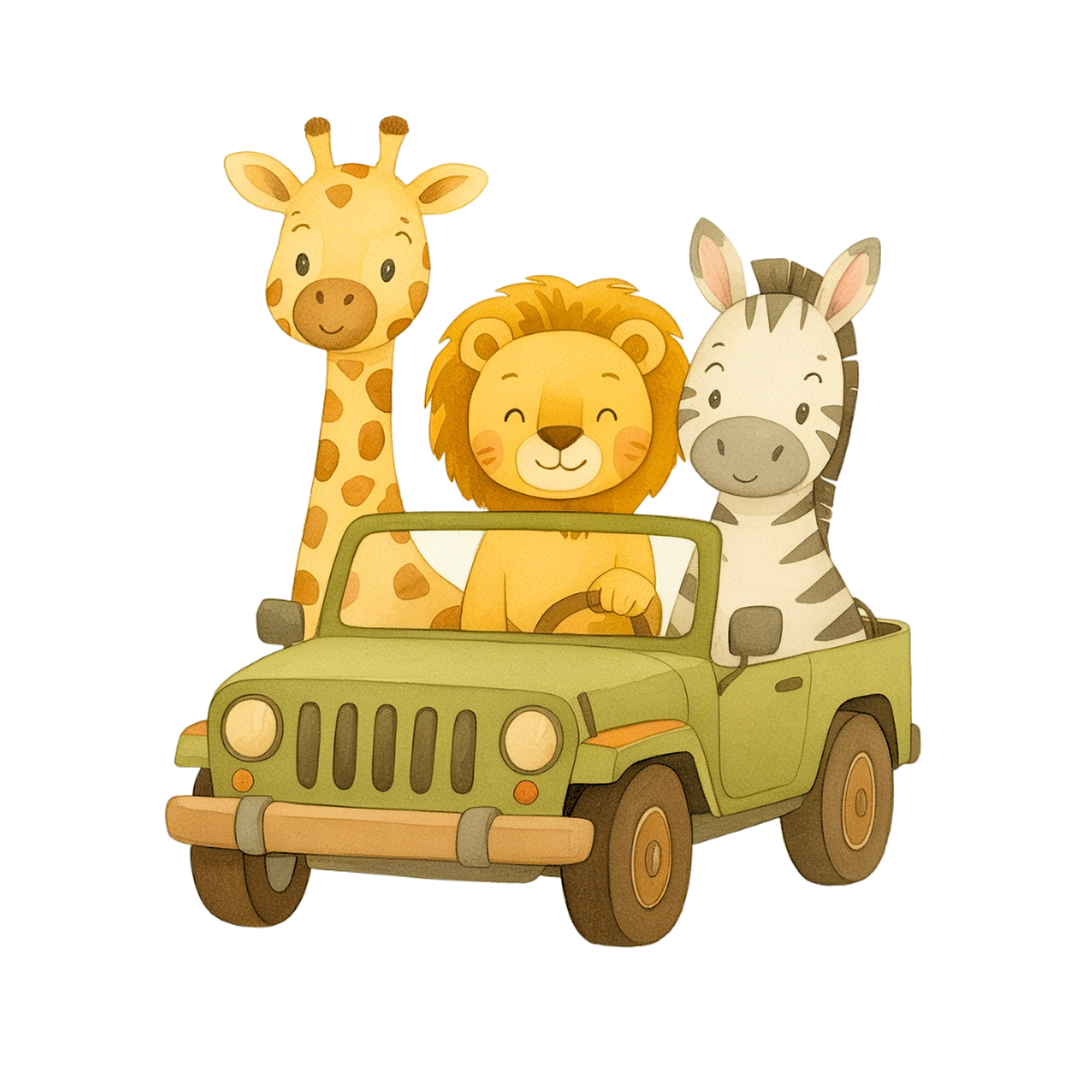 Bügelbild Safari Auto