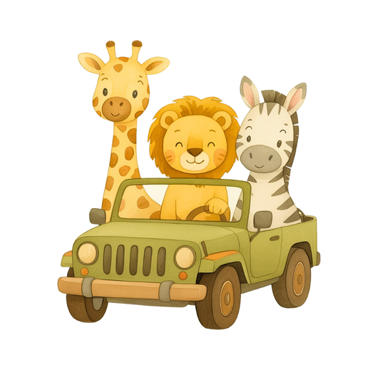 Bügelbild Safari Auto