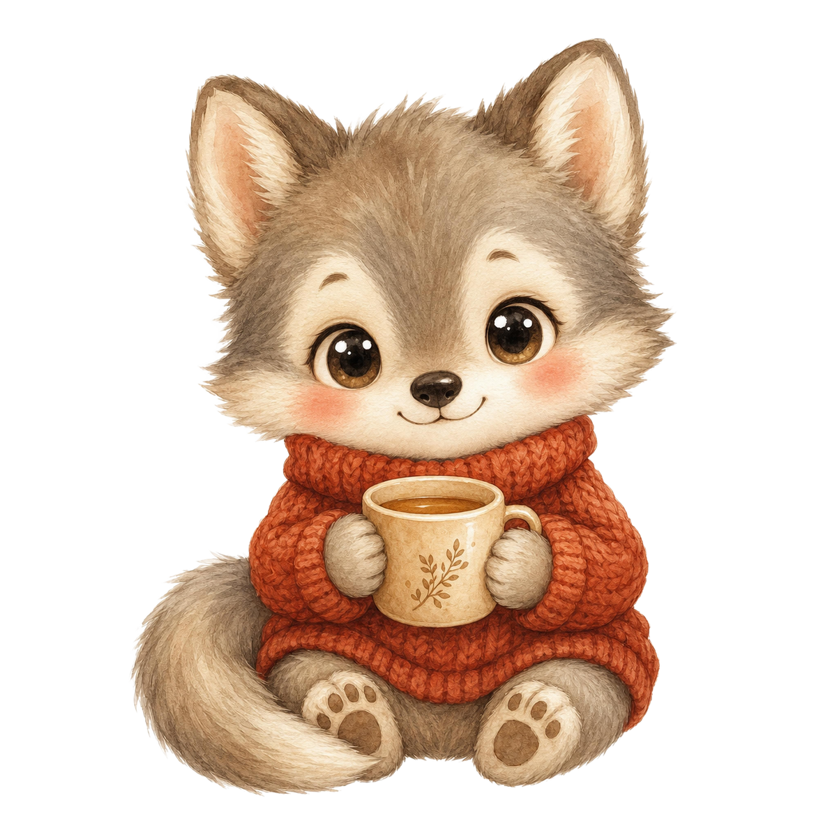 Bügelbild Wolf
