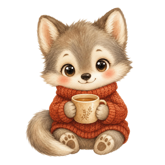 Bügelbild Wolf