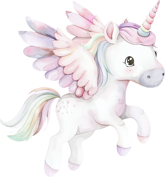 Bügelbild pastell einhorn