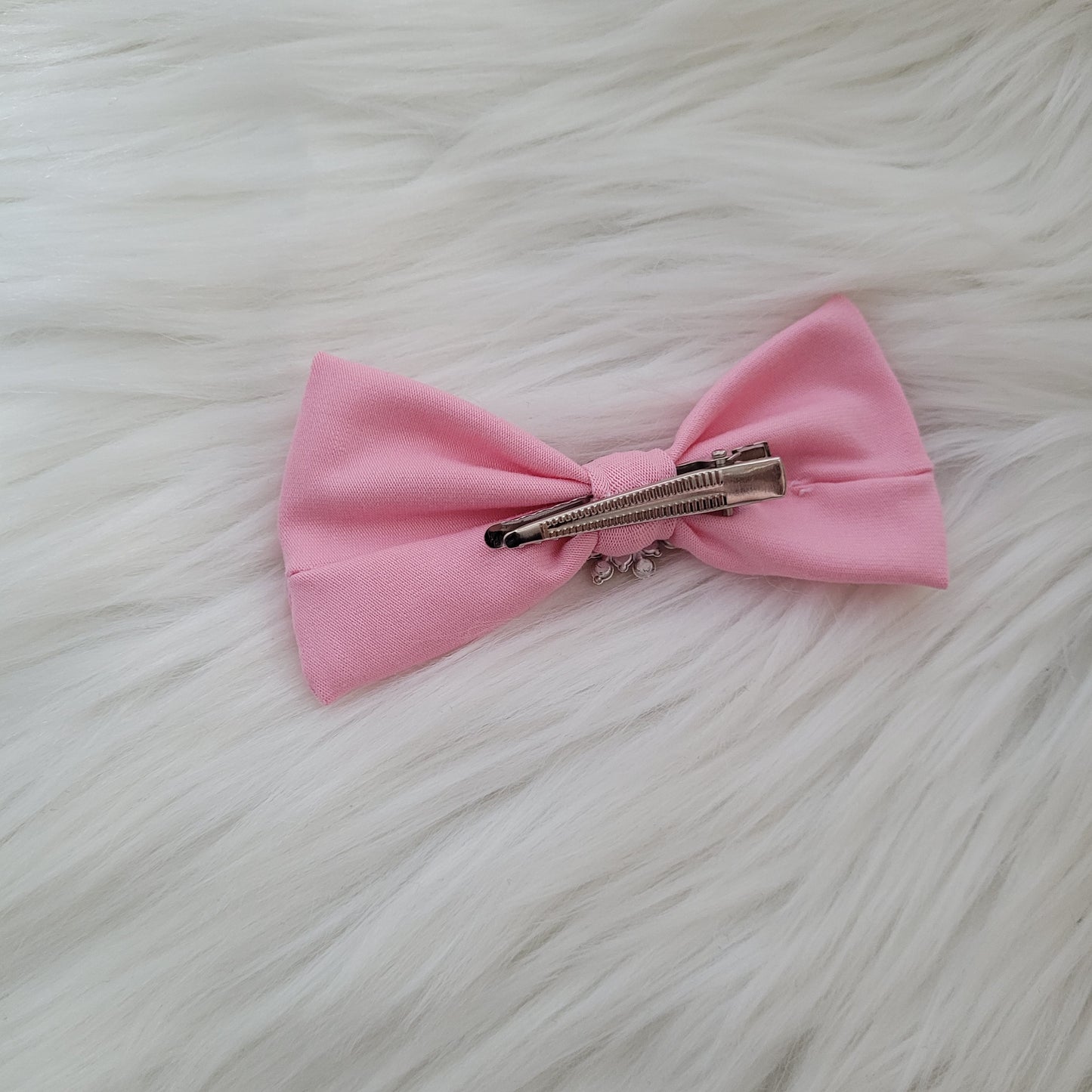 Bonbon rosa Haarschleife mittel mit spange