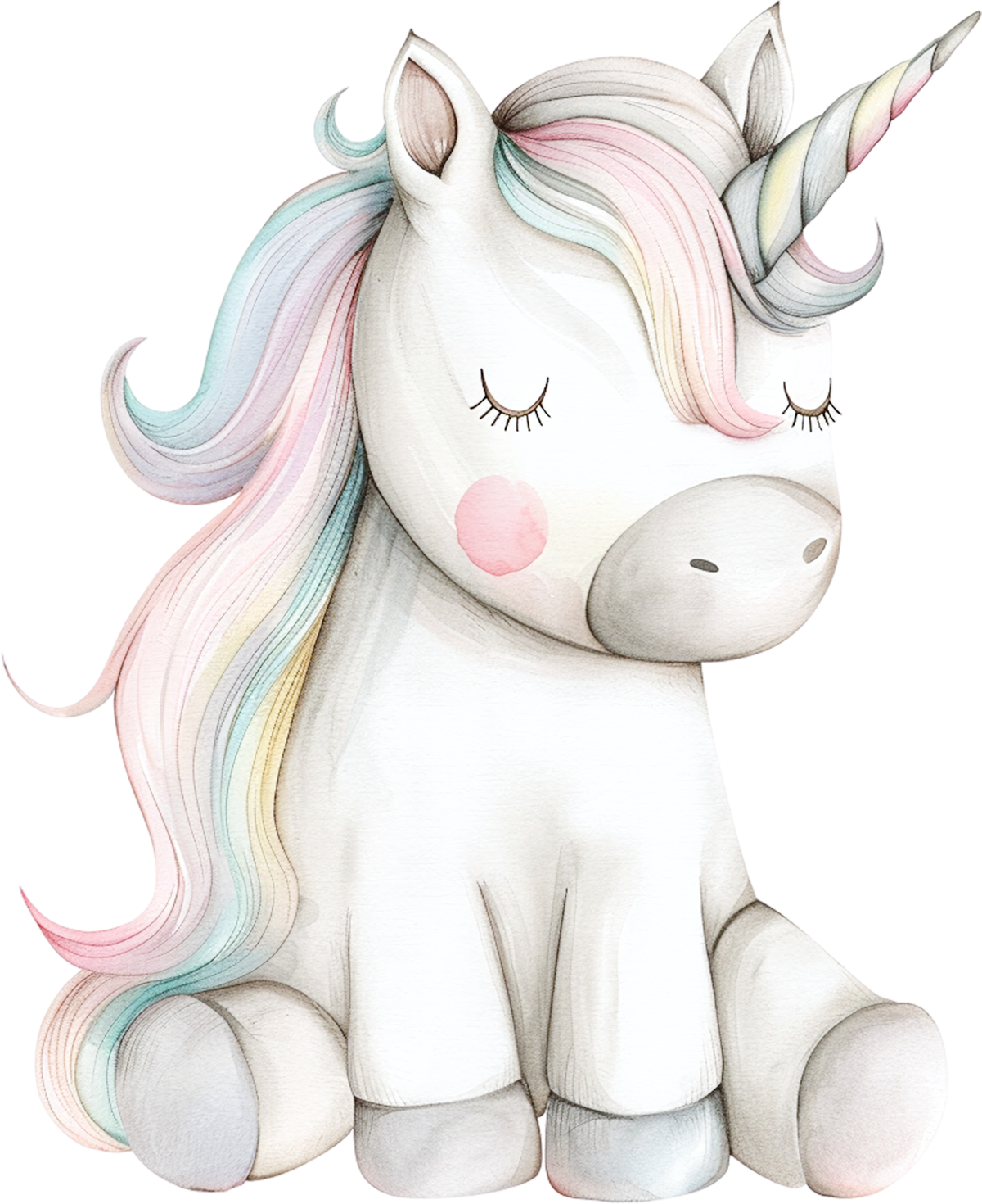 Bügelbild pastell einhorn 1