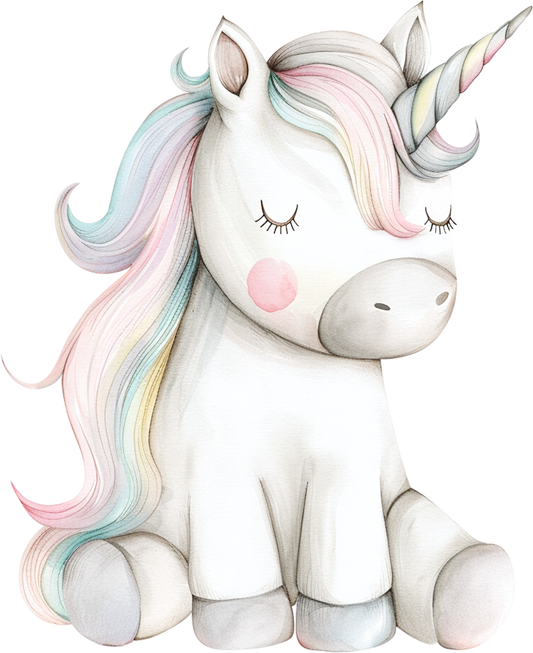 Bügelbild pastell einhorn 1