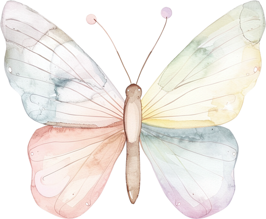 Bügelbild pastell Schmetterling 1